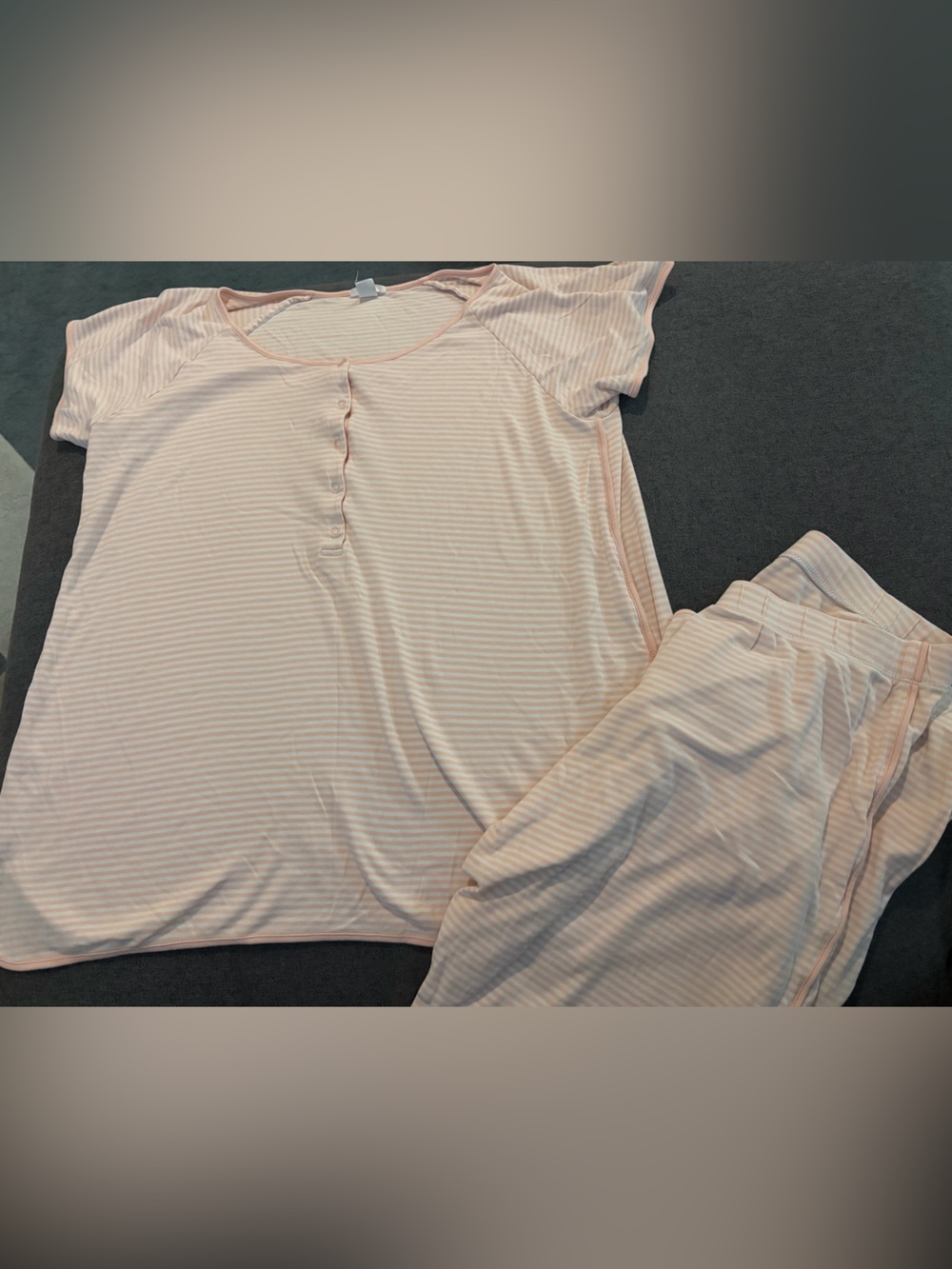 LAKE Pima Cotton Pants Set in English Rose Stripe